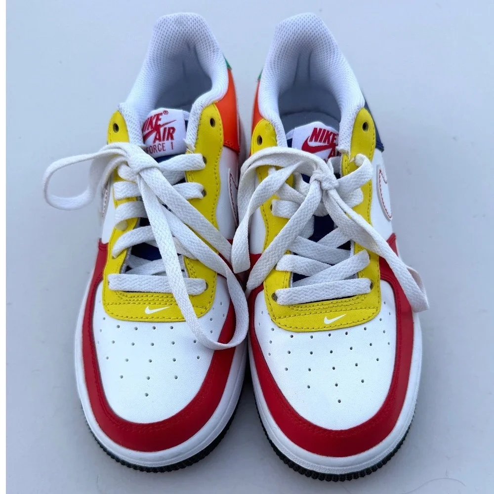 Nike Air Force 1 Low Kids 5Y Rubiks Cube Color Block Sneakers FN6980-657 New